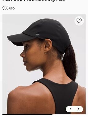 lululemon athletica Black Fast and Free Running Hat